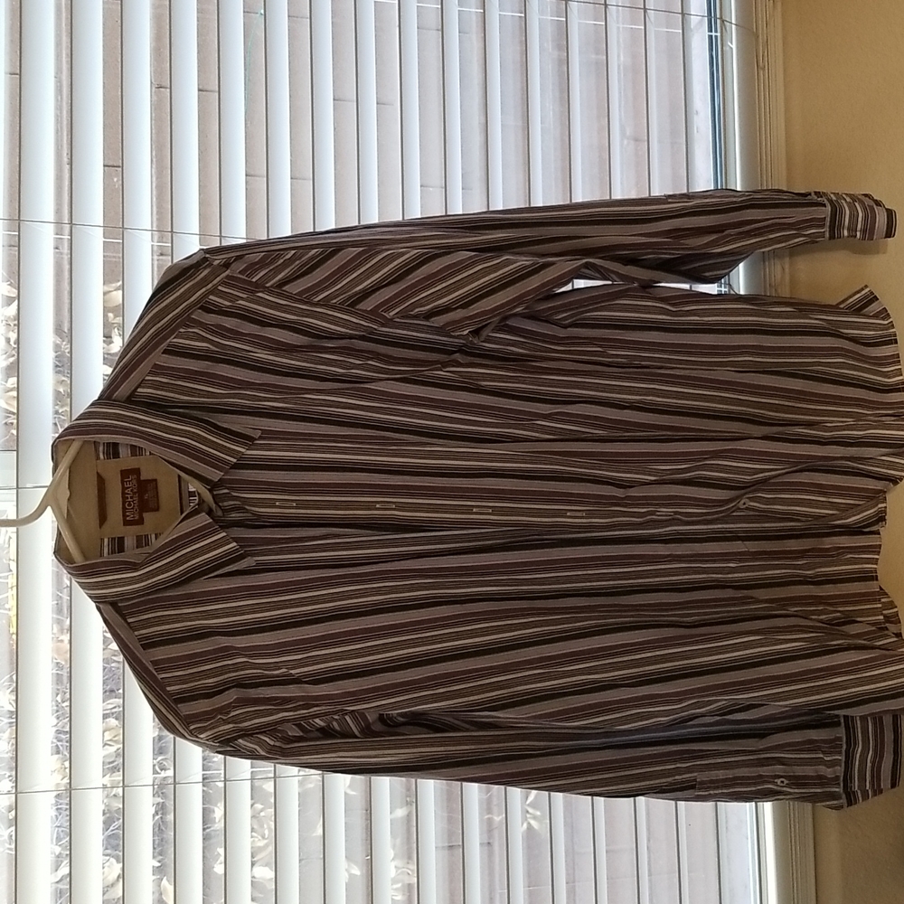 Michael by Michael Kors long sleeve striped button down shirt